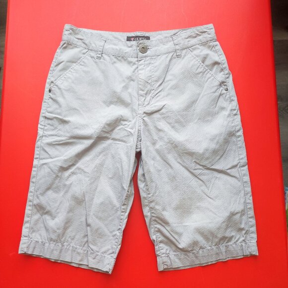 Guess casual flat front short light grey men's size 30 - Picture 1 of 9